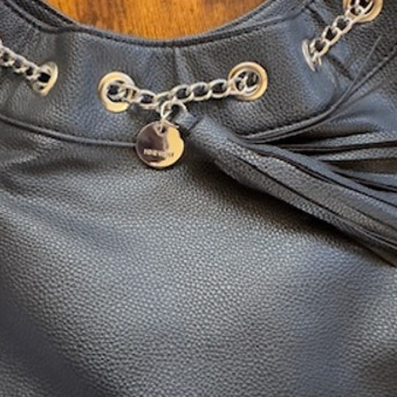 Nine West Black Faux Leather Tassel Shoulder Bag - Picture 7 of 7